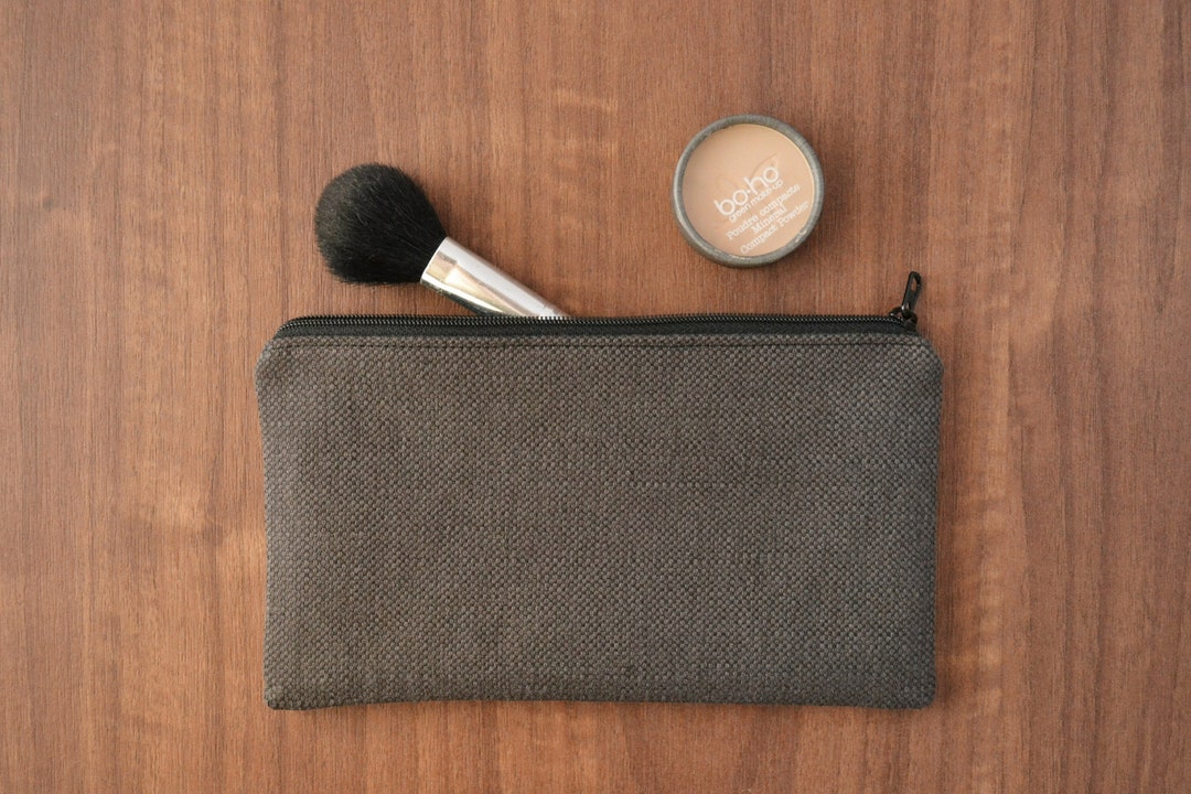 Small Organic Cotton Makeup Pouch Zero Waste Vegan Pencil Etsy