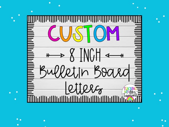 Custom bulletin board letters are SO EASY to make! #teachermusthaves #, Canva Fonts