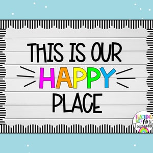 Bulletin Board Letters | This Is Our Happy Place | Classroom Décor | Teacher Supplies