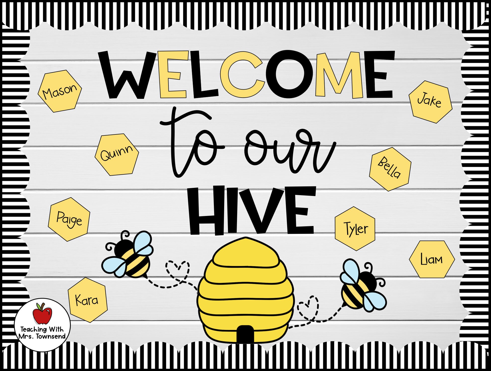 Bee Bulletin Board Set-Welcome To Our Hive-Teacher Bulleting | Etsy