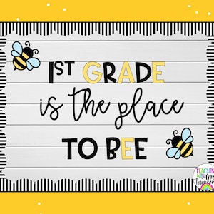 Bulletin Board Letters | The Place To Bee | Classroom Décor | Teacher Supplies | Bee Theme