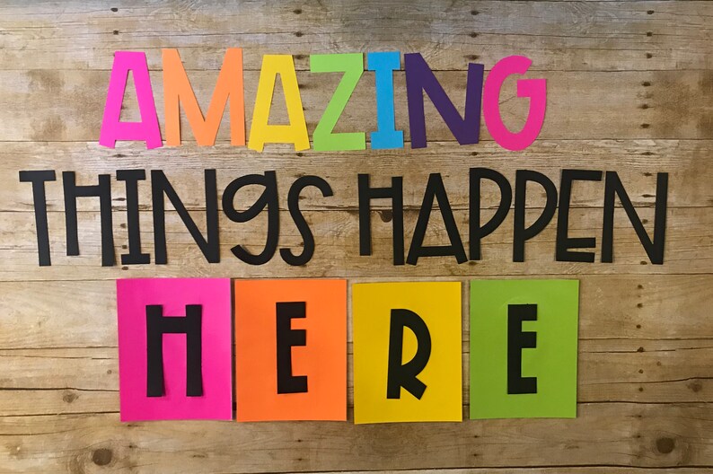 Bulletin Board DisplayAmazing Things Happen HereBulletin Etsy