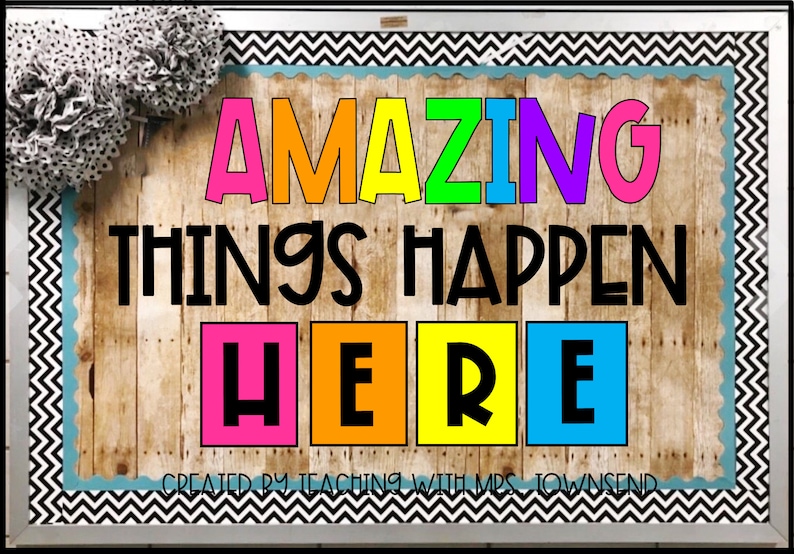 Bulletin Board DisplayAmazing Things Happen HereBulletin Etsy