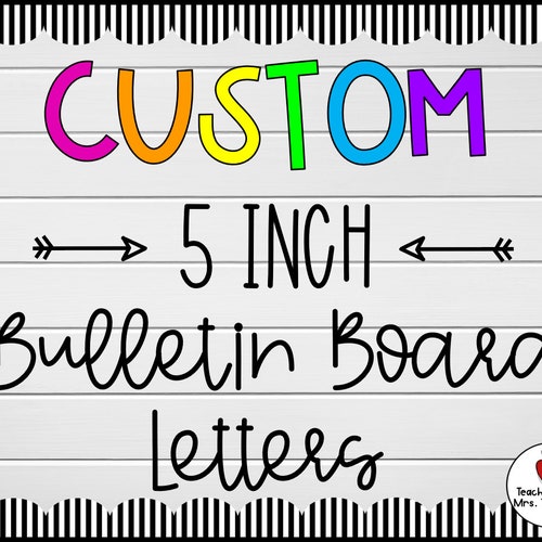 Custom Bulletin Board Letters Etsy