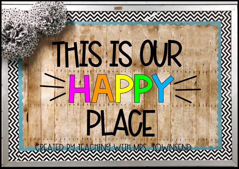 This Is Our Happy Place Bulletin Board LettersTeacher Etsy