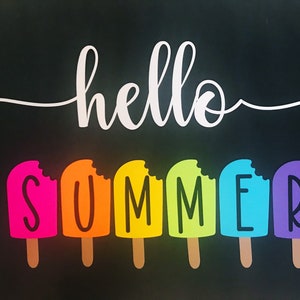 Bulletin Board Letters | Hello Summer | Classroom Décor | Office Décor | Bulletin Board Ideas