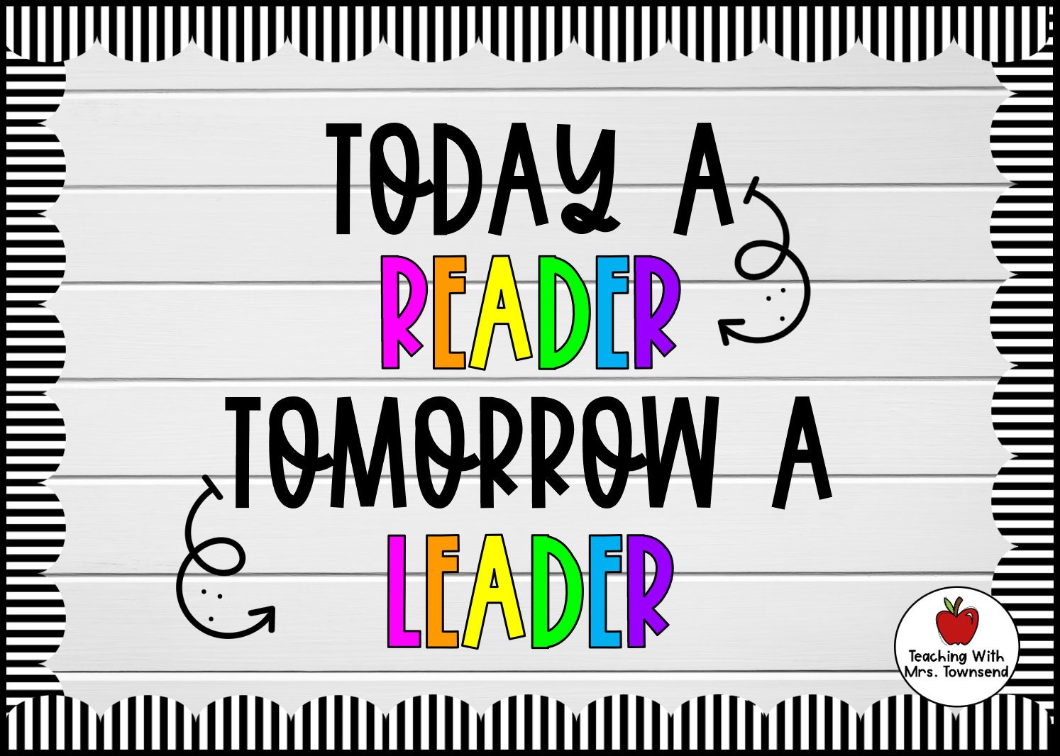 Today A Reader Tomorrow A Leader Bulletin Board Etsy