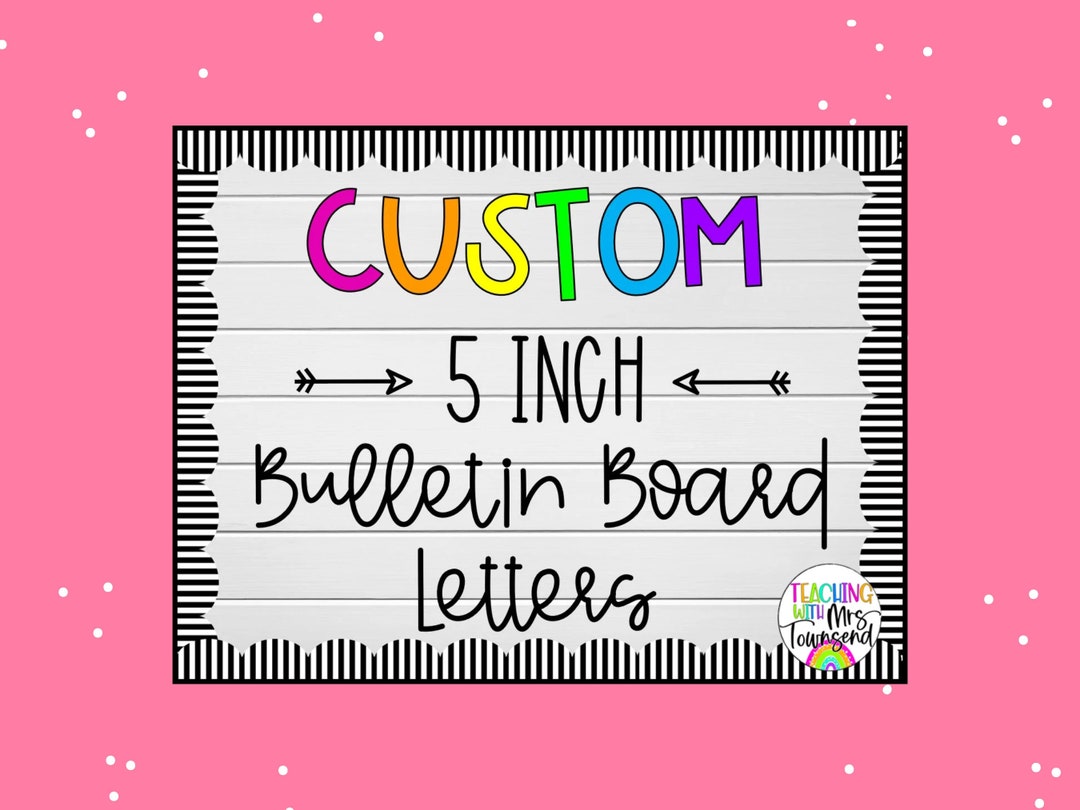 Bulletin board letters