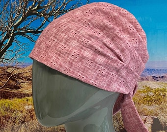 Bandana, headscarf, made of cotton muslin, pink