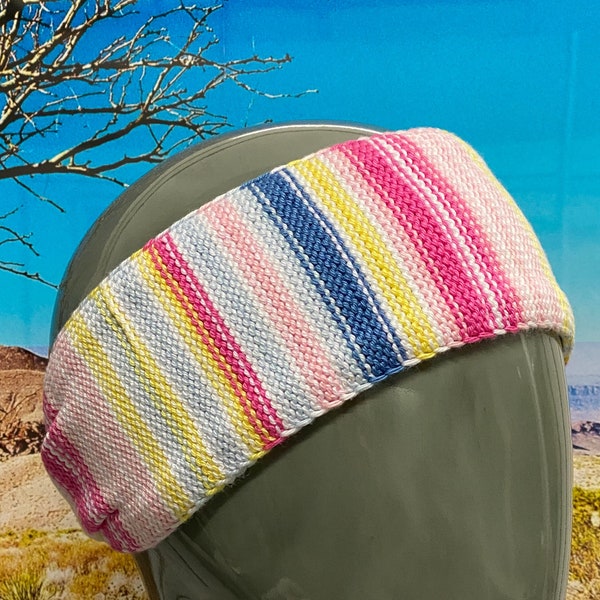 Stirnband/Haarband, gestrickt aus Baumwolle, beach