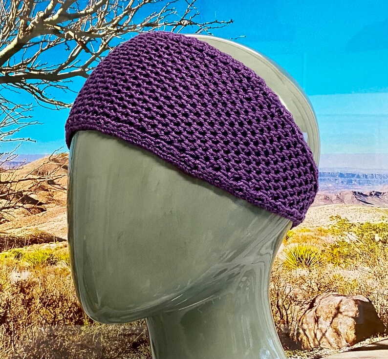 Headband or hair band, air permeable, handmade, knitted like a net, in 12 colors image 6
