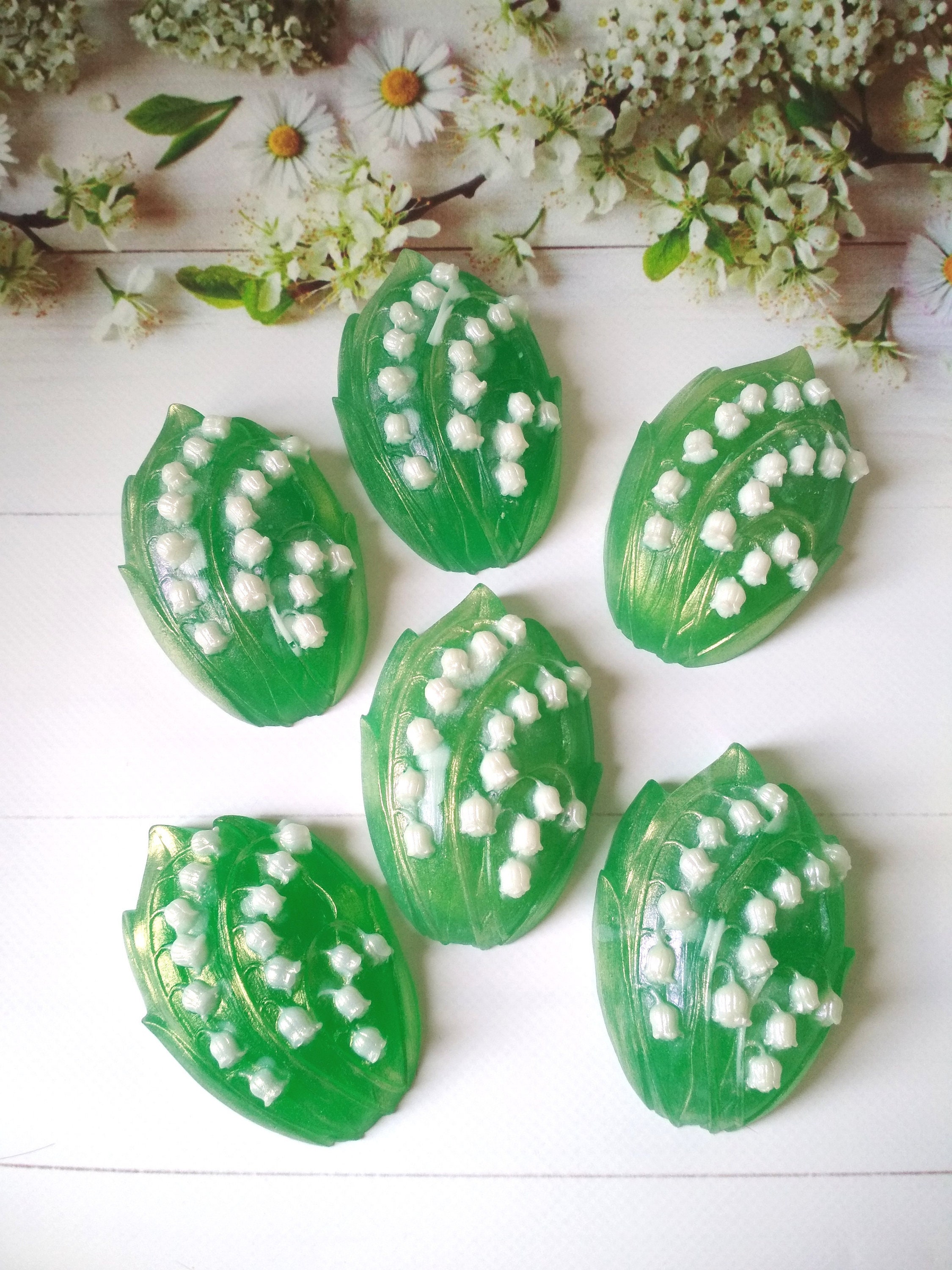 Lily of the valley flower soap set 5 botanical gift floral Etsy