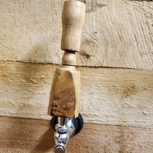 Wooden Tap Handle: IPA Glass Shaped