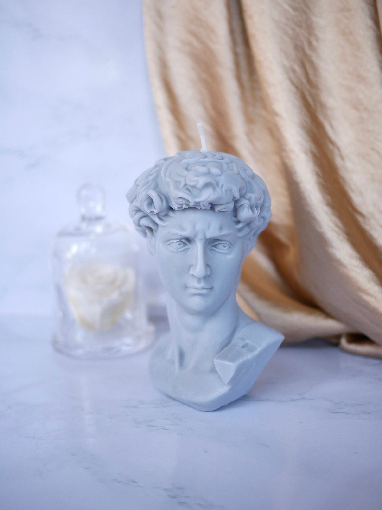 Large David Candle Statue Candle David Sculpture Candle Etsy