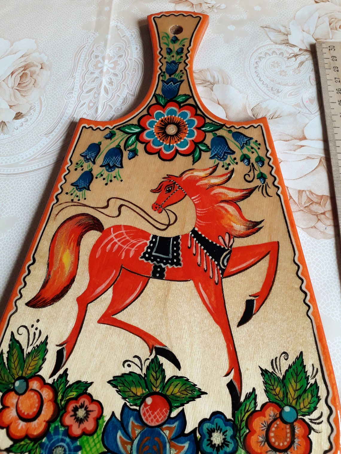Городецкая роспись кони фото