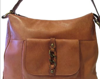 Vintage Wilsons Leather Shoulder Bag Purse Brown Hobo Buttery Soft Classic Y2K 90's Tote