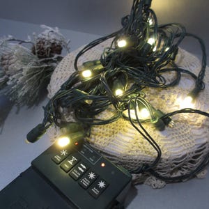 Bethlehem Lights 50 op batterijen werkende led-lichtslingers Twinkle Solid Timer Meerdere standen