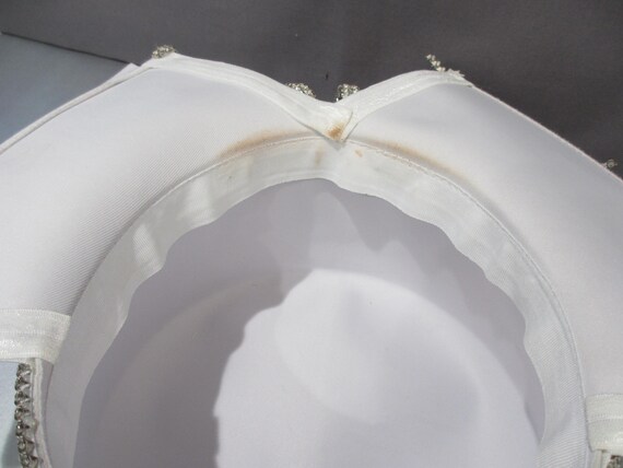 DVC Exclusive Rhinestone Statement Hat Silver Sat… - image 6