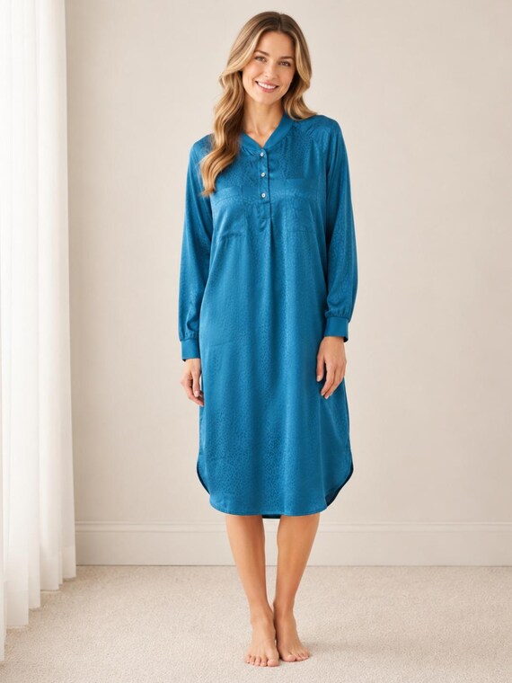 maxi pajama dress Women's Short Sleeve Pajama Dress Loose Boho Floral Soft Sleepwear Maxi Dress