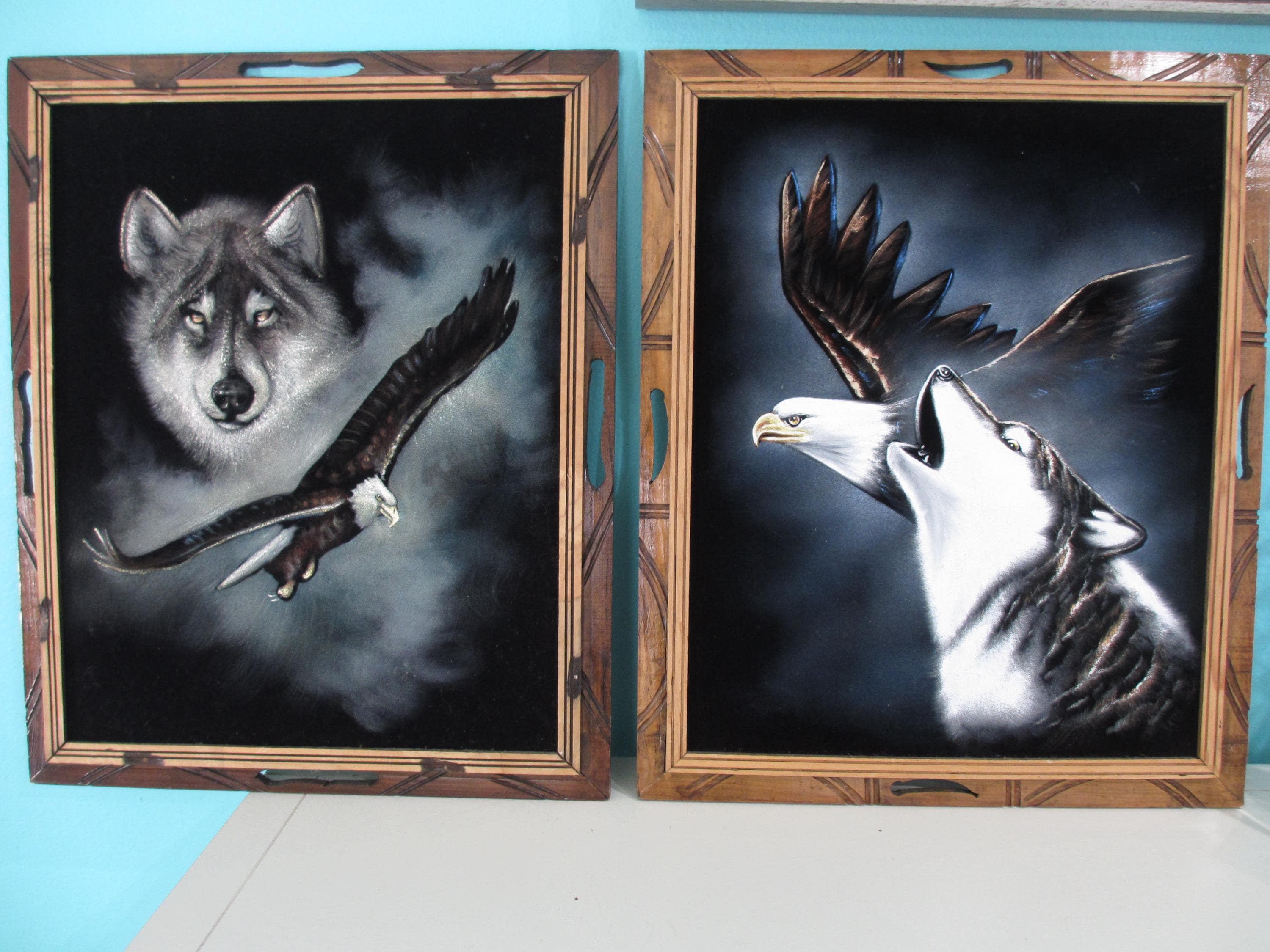 Vintage velvet painting framed - Etsy 日本