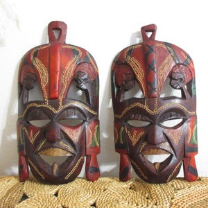 Kenya wood masks - Etsy 日本