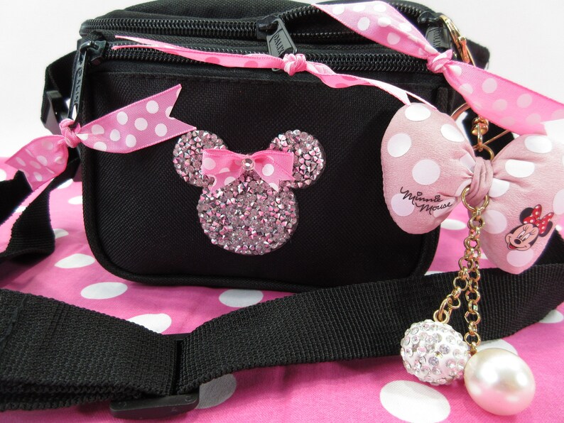 Disney Minnie Mouse Fanny Pack Waist Pouch Purse Keychain Etsy