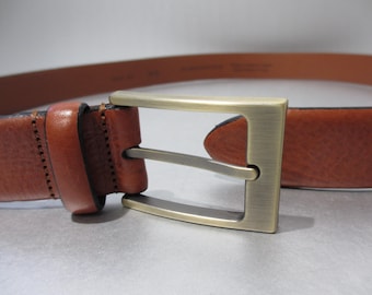 La fine ceinture cuir boucle ovale abstraite | | Magasinez des