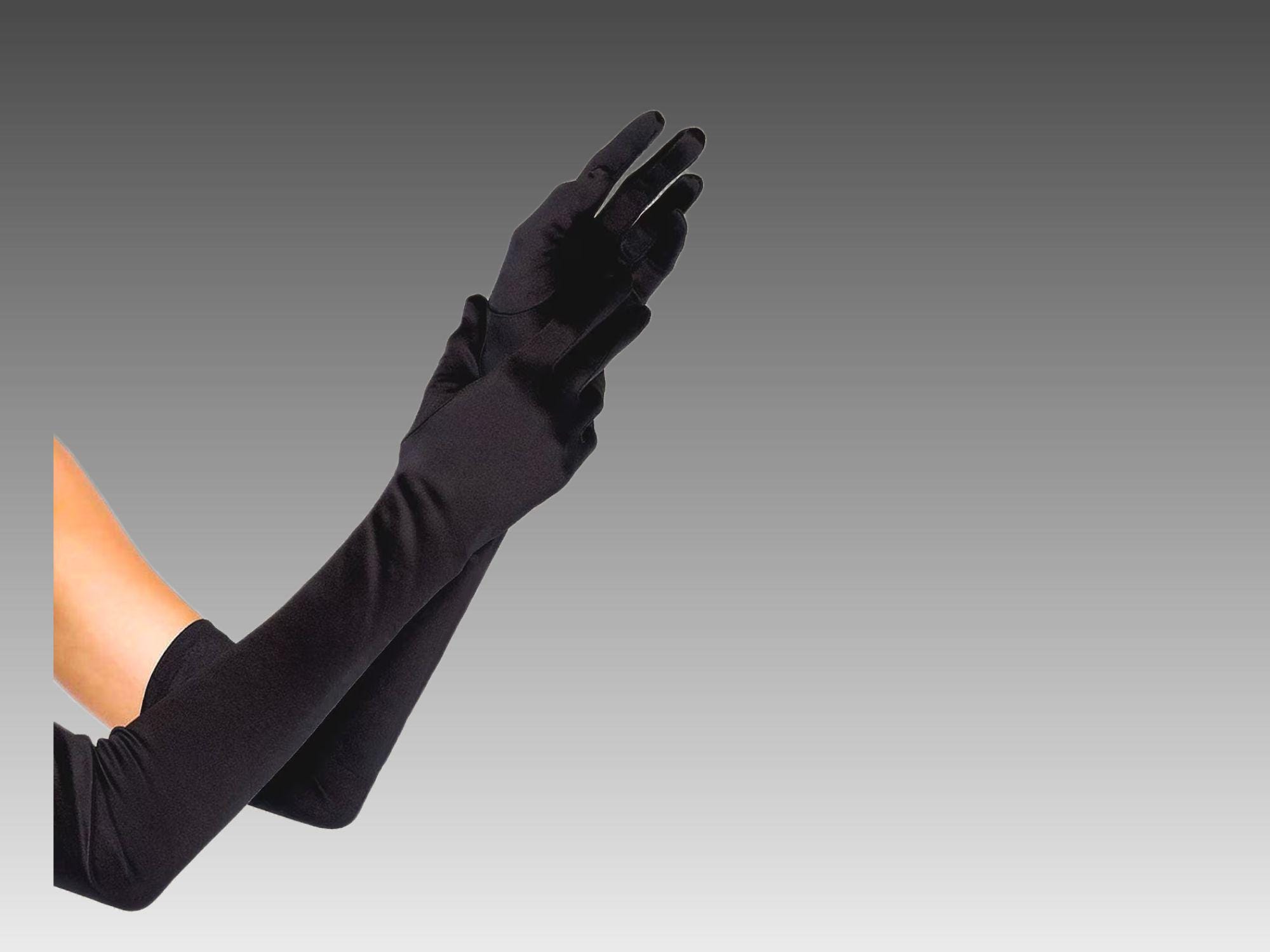 Long Black Costume Gloves - Etsy