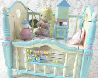 Vintage 2001 Precious Moments Snow Globe Toyland Music Box Enesco