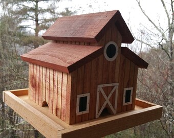 Wood Bird Feeder Etsy