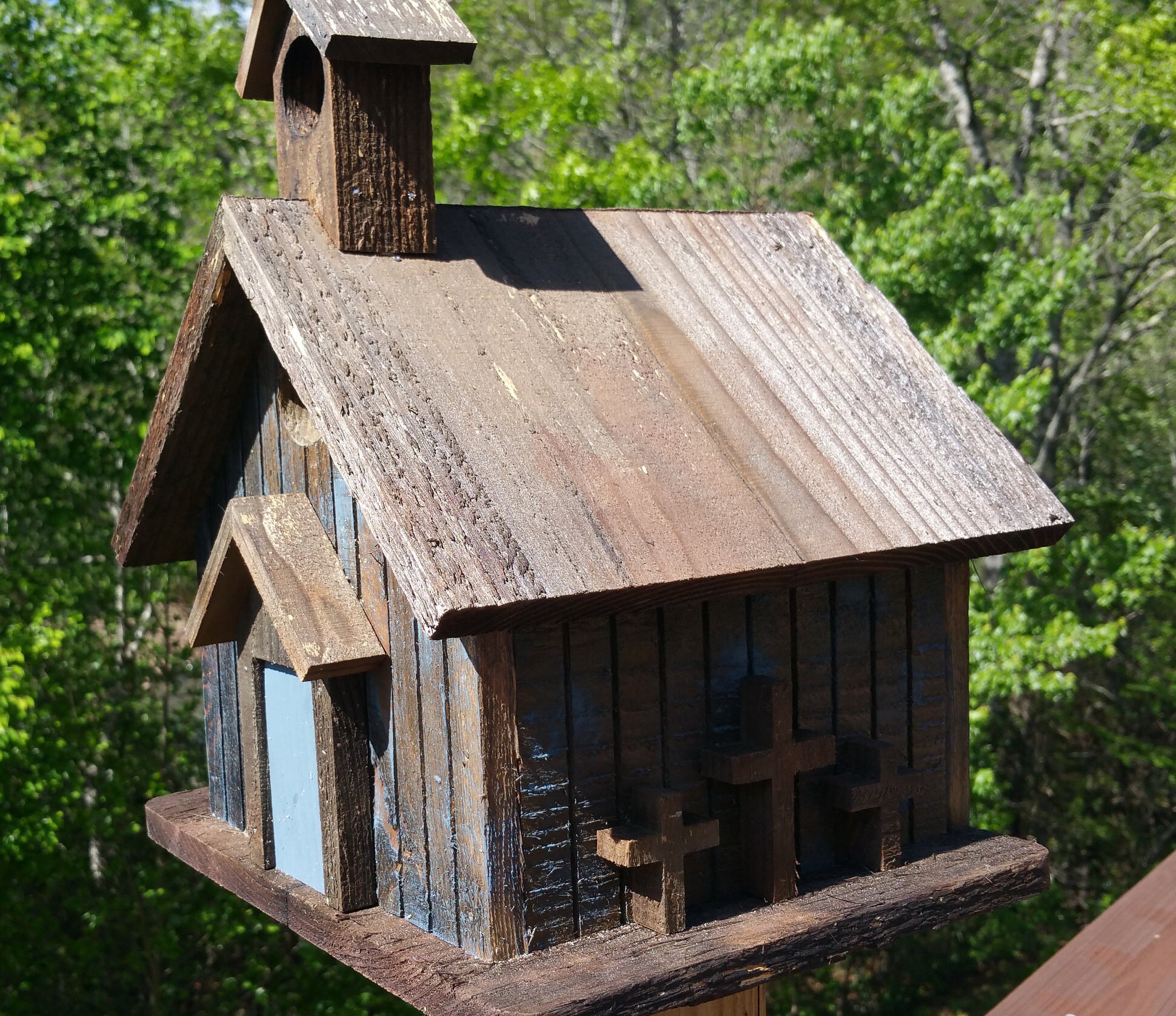 Ye Old Church Birdhouse Rustic Primitive Solid Rough Cedar Etsy
