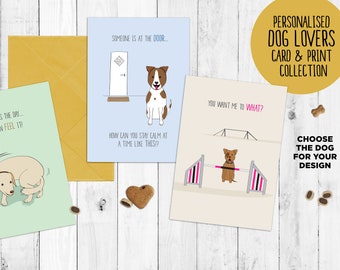 Personalised Fun Dog Print, Greeting Card, Thank You Card, Dog Agility, Dog Cards, Funny Memory, Humorous Keepsake,