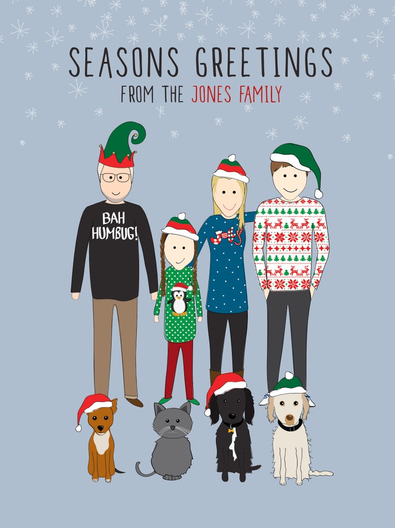 Personalised Family Christmas Cards, Personalised Greetings Cards, Unique Christmas Cards, Family Picture, Christmas, Xmas, Cards image 5