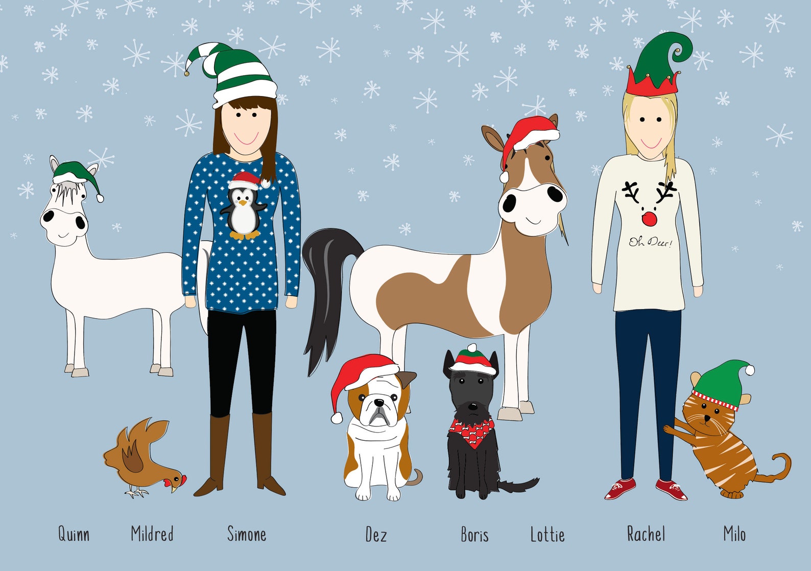 Cartes de Noël personnalisées pour la famille cartes de vœux - Etsy France