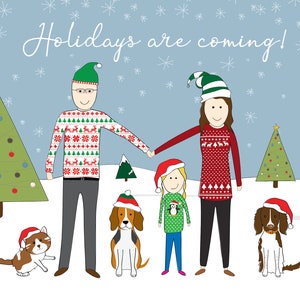 Personalised Family Christmas Cards, Personalised Greetings Cards, Unique Christmas Cards, Family Picture, Christmas, Xmas, Cards image 4