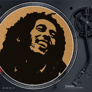 12&quot; Cork Slipmat - Bob Marley Tribute Turntable Slipmat