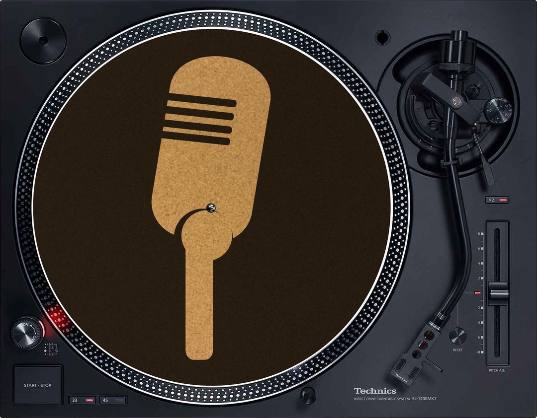 12 Cork Slipmat Vintage Microphone Turntable Slipmat Etsy
