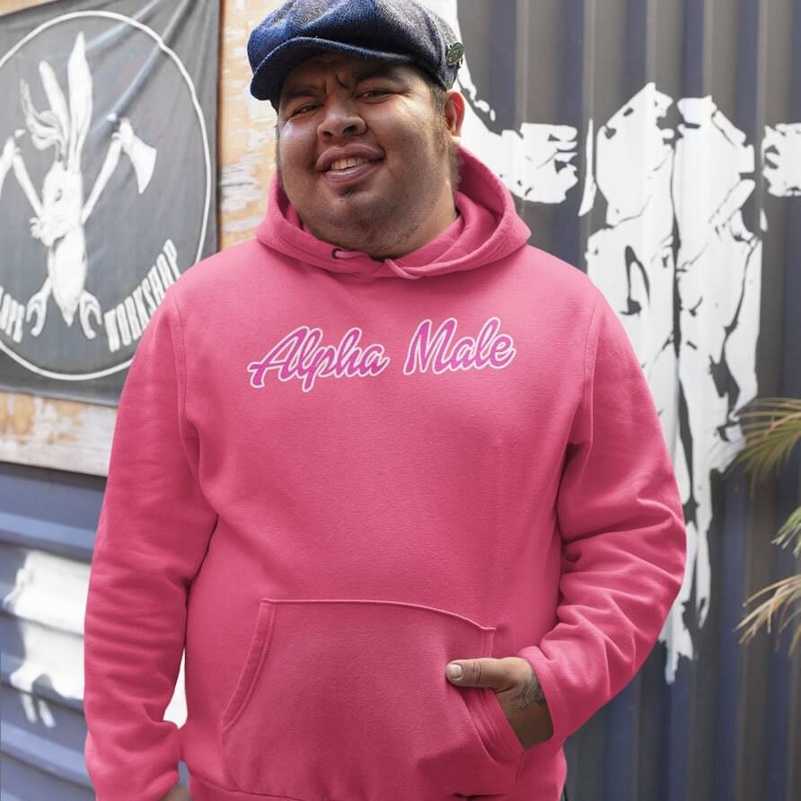 Alpha Male Pink Sweatshirt Men's Sweatshirt - Etsy