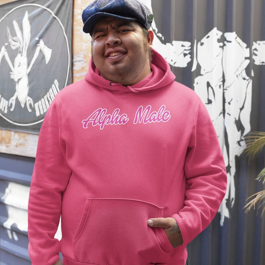 Alpha Male Pink Sweatshirt Men\'s - Sweatshirt Etsy