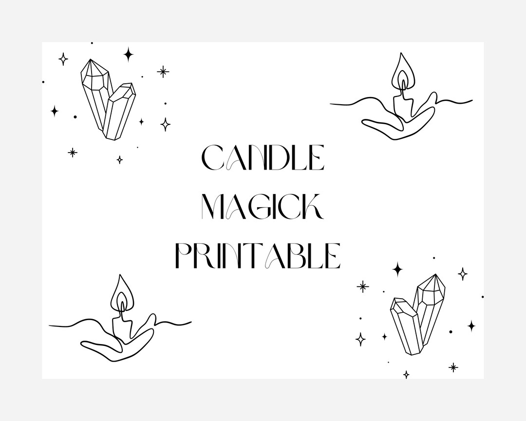 Candle Magick Printable Grimoire Page - Etsy