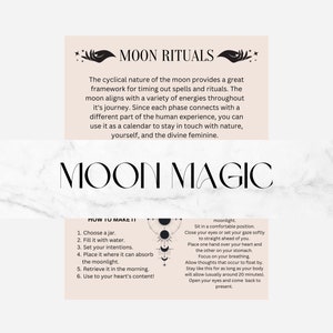 Moon Magic Grimoire Pages, Digital Book of Shadows Pages- Pink