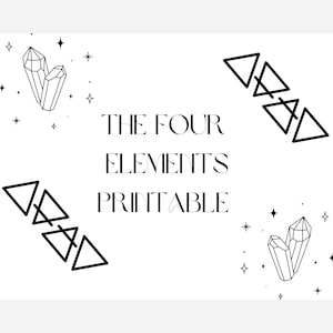 The Four Elements Grimoire Pages Printable Book of Shadows