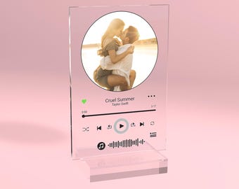 Custom Acrylic Music Plaque Song Plaque - Personalized Album Cover Music Plaque - Anniversary Gifts for Her & Him