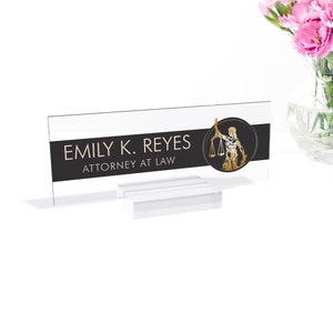 Personalized name plate for desk nameplate sign modern office business decor executive desk name plate desk name