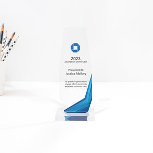Custom Engraved Acrylic Award Plaque: Mirrored Detail image 5