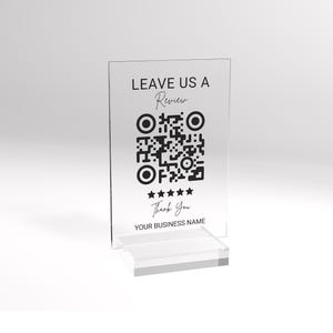 QR Code Review Sign: Custom Business Marketing Display