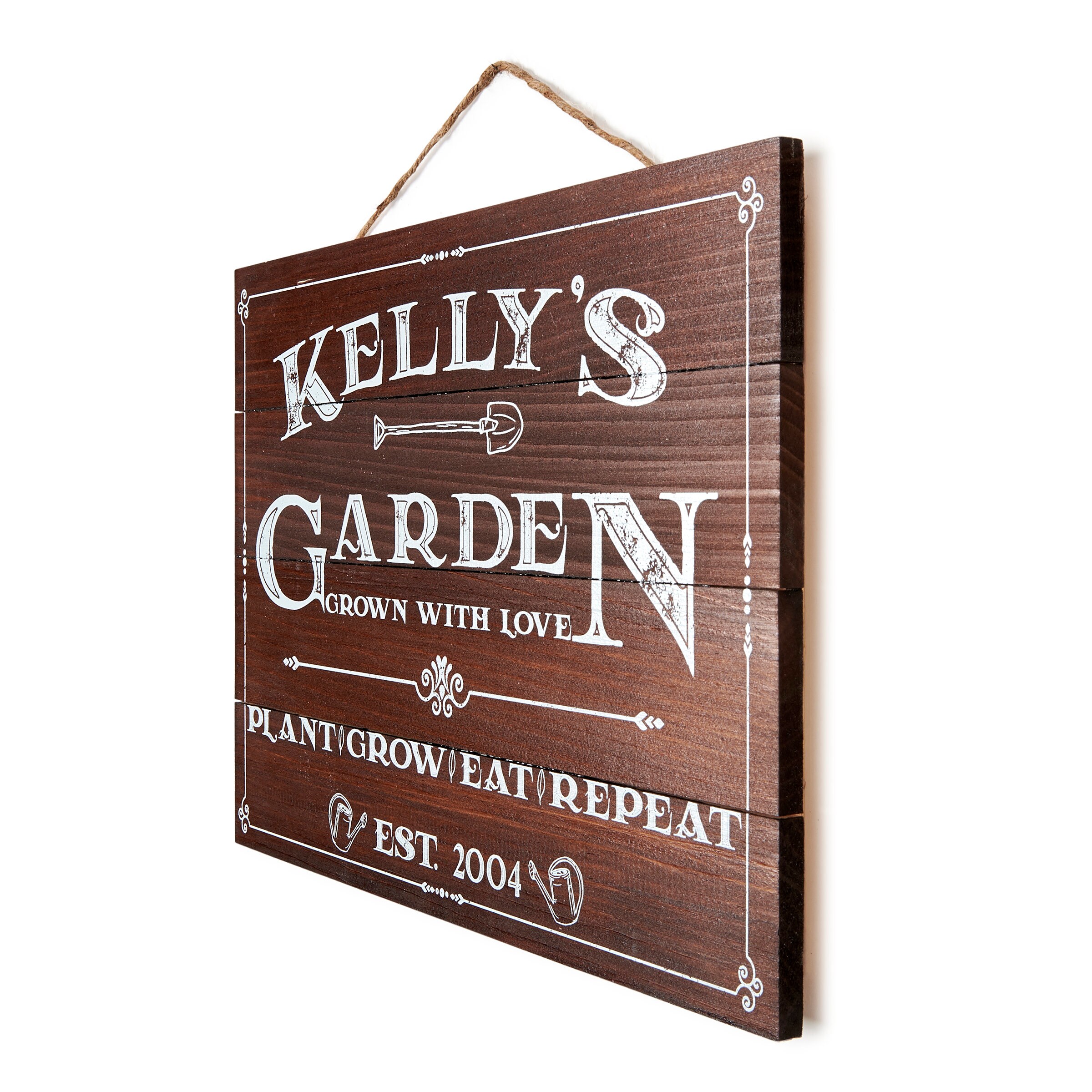 Personalized Garden Sign Rustic Wood Garden Pallet Sign Etsy