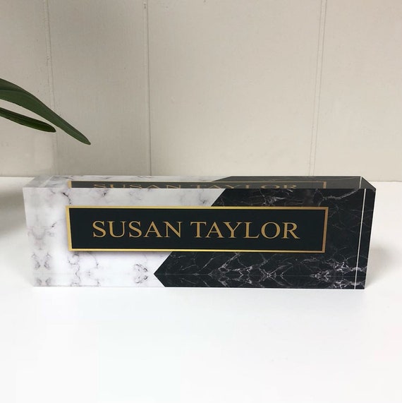 Personalized Desk Name Plate Custom Name On Marble Design Etsy Personalized Desk Name Plate Custom Name On Marble Design Etsy