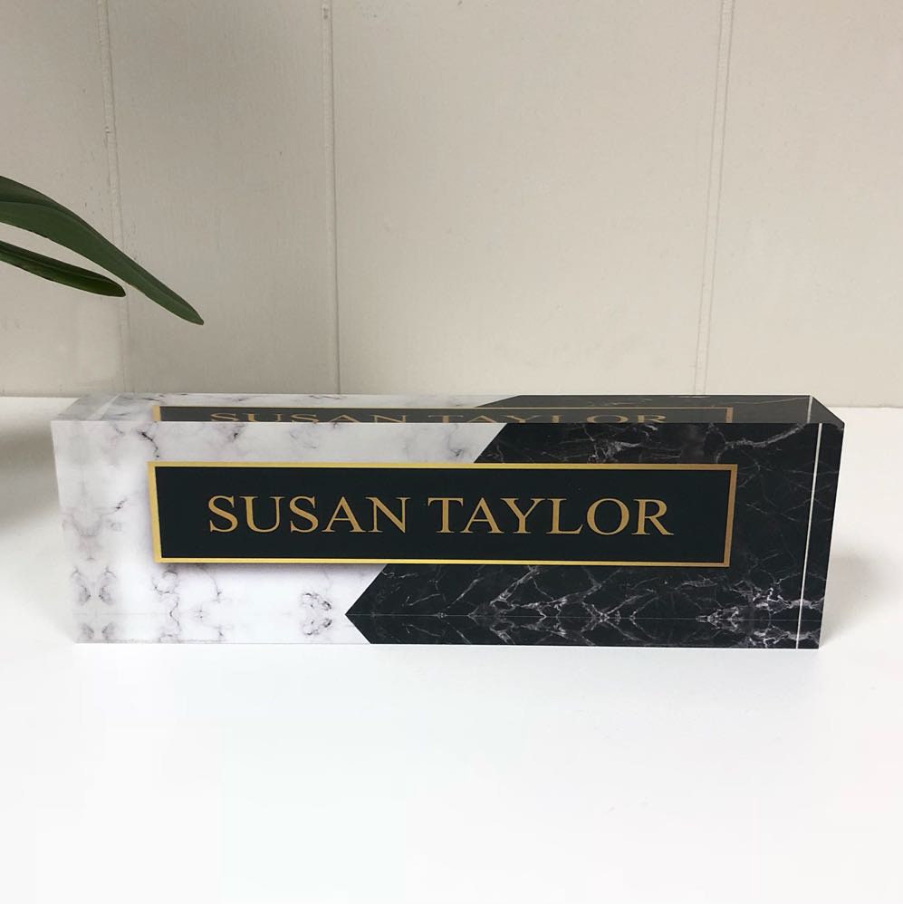 Personalized Desk Name Plate Custom Name On Marble Design Acrylic Glass Office Decor Appreciation Gift Personalized Desk Name Plate Custom Name On Marble Design Acrylic Glass Office Decor Appreciation Gift