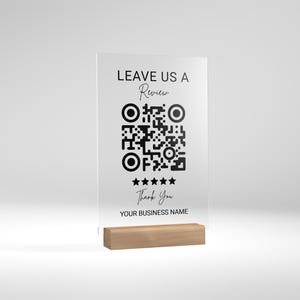QR Code Display Sign, Business Review, QR code Sign